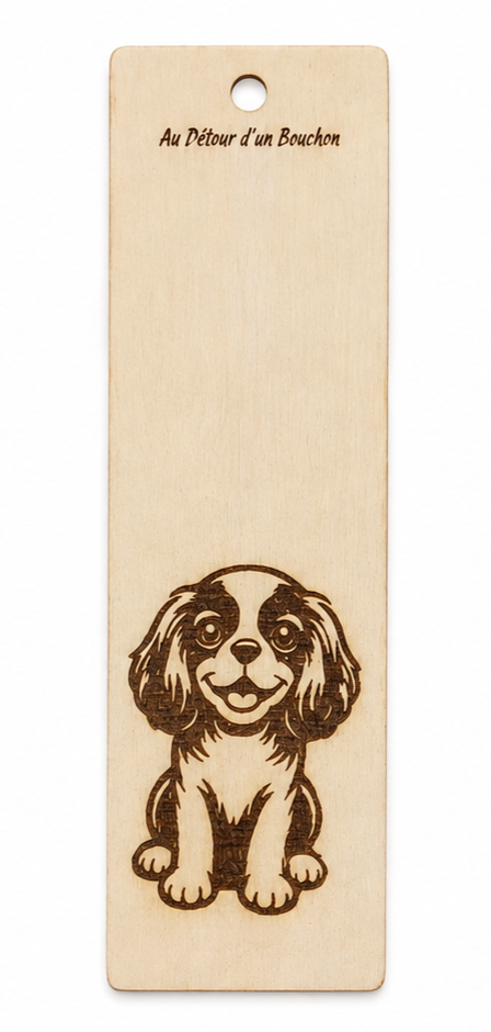 Marque-page en bois gravé - Animaux