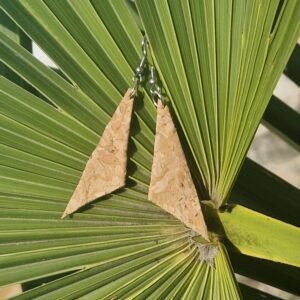 Boucles d'oreilles en liège - Triangle