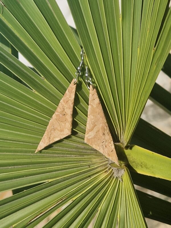 Boucles d'oreilles en liège - Triangle
