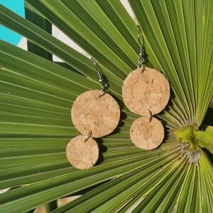 Boucles d'oreilles en liège - Rond