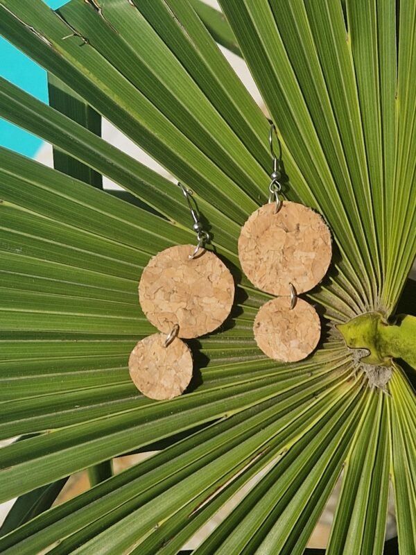Boucles d'oreilles en liège - Rond