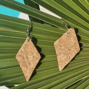 Boucles d'oreilles en liège - Losange