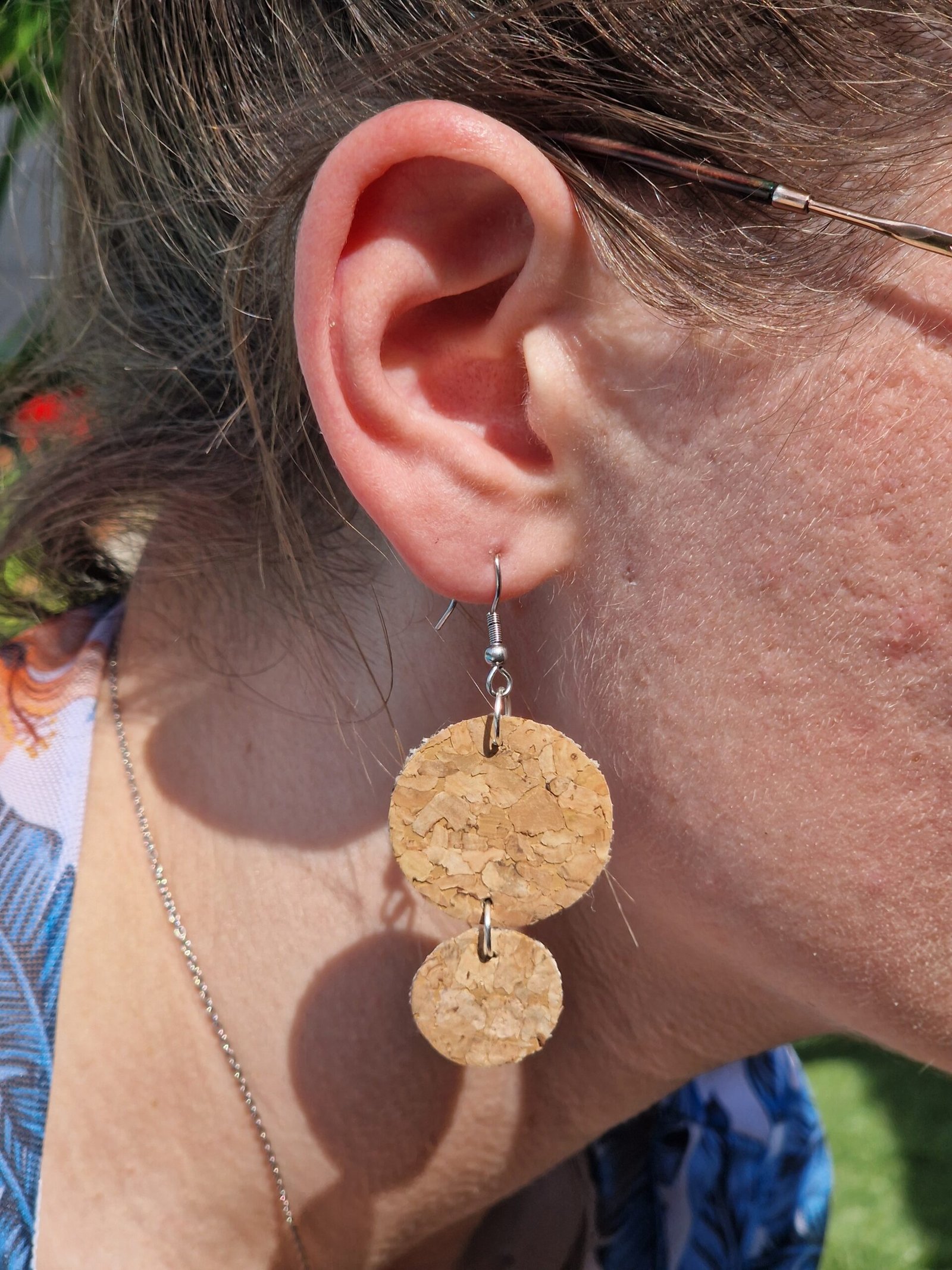 Boucles d’oreilles en liège – Rond