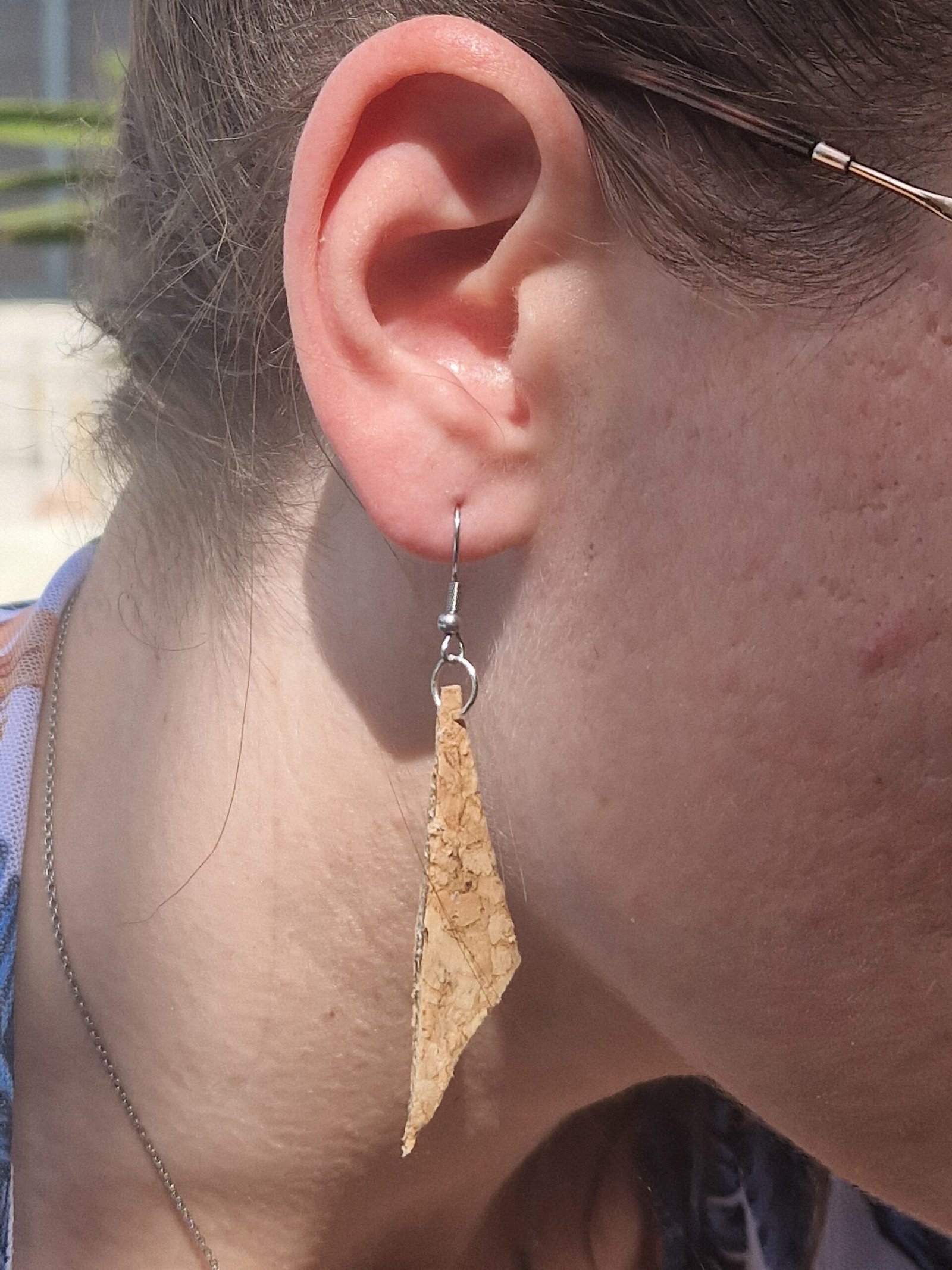 Boucles d’oreilles en liège – Triangle