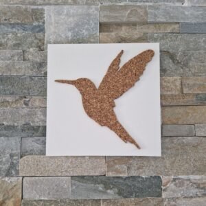 Colibri en liège sur toile