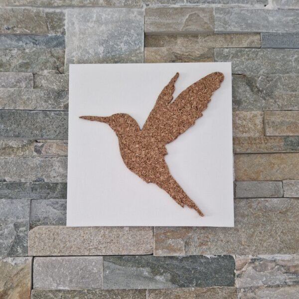 Colibri en liège sur toile