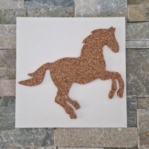 Cheval en liège sur toile