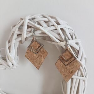 Boucles d'oreilles Eva Moderne en liège