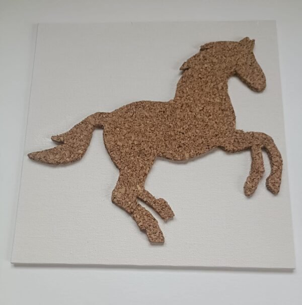 Cheval en liège sur toile – Image 2