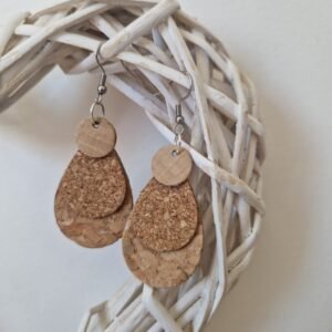 Boucles d'oreilles Jade Moderne en liège