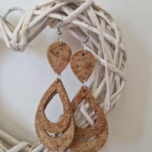 Boucles d'oreilles Inès Moderne en liège