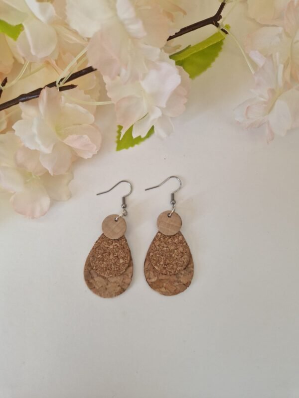 Boucles d'oreilles gouttes en liège