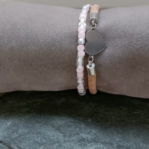 Bracelet Nina Elégance en liège et perles